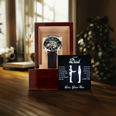 To My Dear Dad Always Remember I Love You – Openwork Watch