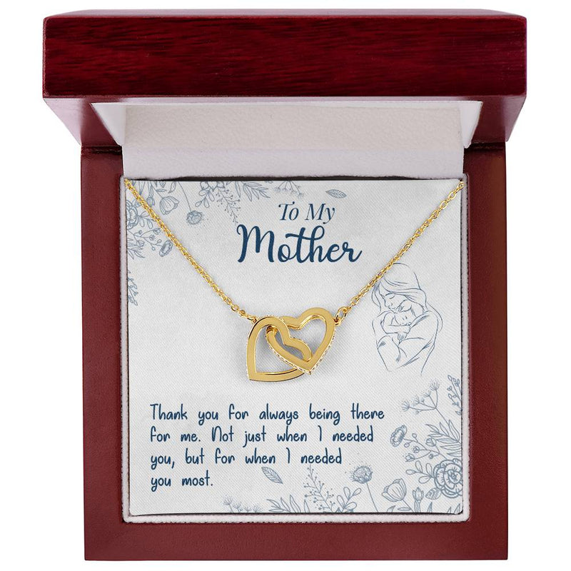 Thank You For Always Being There - Interlocking Hearts Necklace