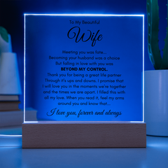 To My Wife Fate – Acrylic Square