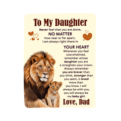 To My Daughter Never Feel Alone – Sherpa Fleece Blanket