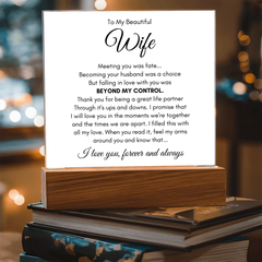 To My Wife Fate – Acrylic Square